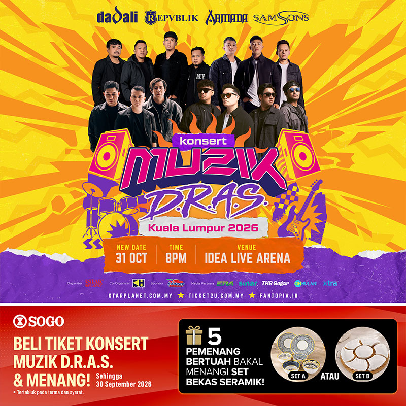 Beli Tiket Konsert Muzik D.R.A.S & Menang!