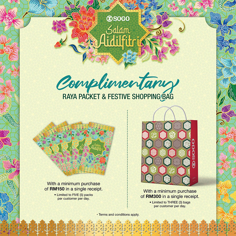 Complimentary Raya Packet & Festive Shopping Bag