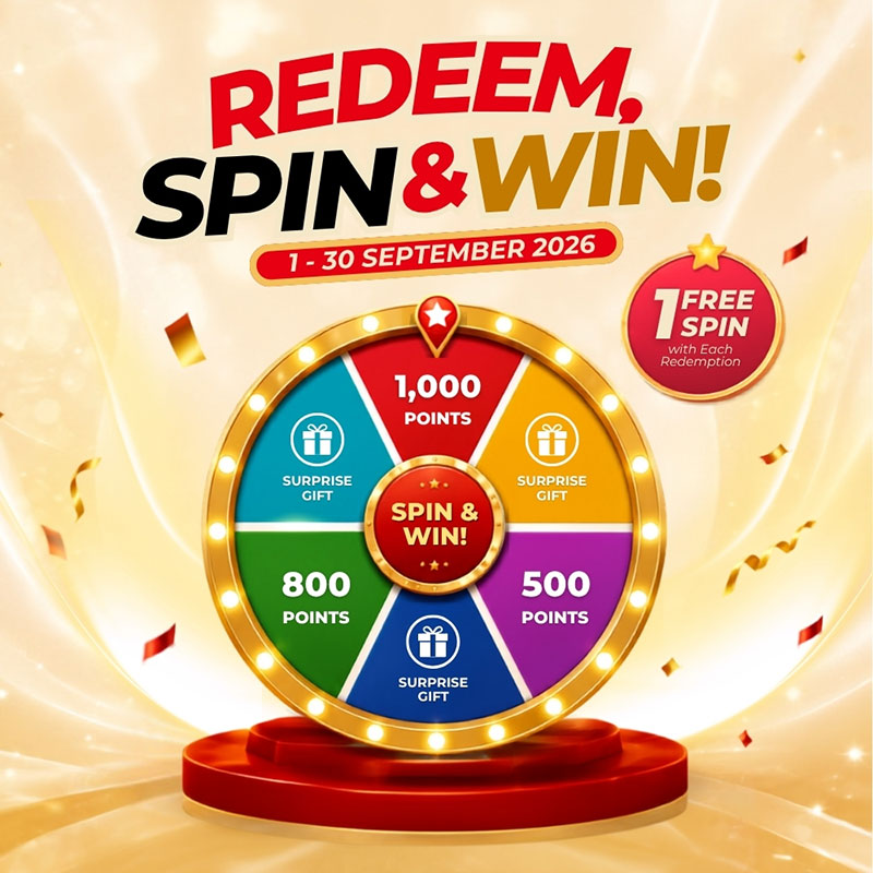 Redeem, Spin & Win!