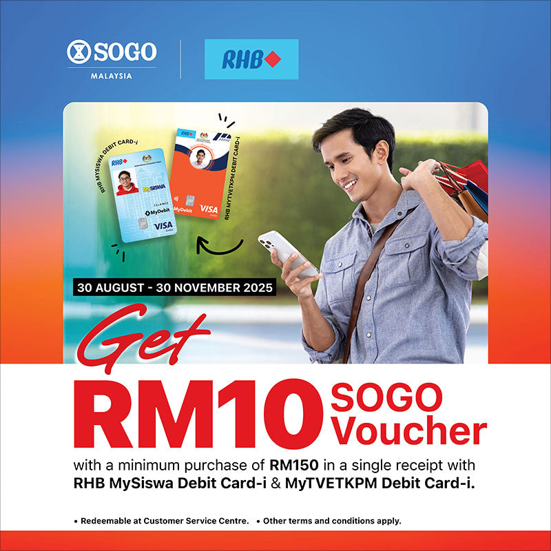 SOGO x RHB, Get RM10 SOGO Voucher